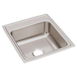Lustertone Classic Stainless Steel 19-1/2" X 22" X 7-5/8", 0-Hole Single Bowl Drop-In Sink, LR20220
