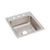 Lustertone Classic Stainless Steel 19-1/2" X 22" X 7-5/8" Os4-Hole Single Bowl Drop-In Sink, LR2022OS4