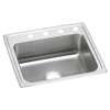 Lustertone Classic Stainless Steel 22" X 19-1/2" X 7-5/8" 4-Hole Single Bowl Drop-In Sink, LR22194