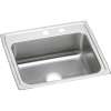 Lustertone Classic Stainless Steel 22" X 19-1/2" X 7-5/8" Mr2-Hole Single Bowl Drop-In Sink, LR2219MR2