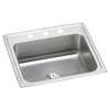 Lustertone Classic Stainless Steel 22" X 19-1/2" X 7-5/8" 2-Hole Single Bowl Drop-In Sink With Perfect Drain(R), LR2219PD2