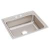 Lustertone Classic Stainless Steel 25" X 21-1/4" X 7-7/8" 2-Hole Single Bowl Drop-In Sink, LR25212