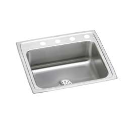 Lustertone Classic Stainless Steel 25" X 21-1/4" X 7-7/8" 2-Hole Single Bowl Drop-In Sink With Perfect Drain(R), LR2521PD2