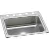 Lustertone Classic Stainless Steel 25" X 22" X 8-1/8" 5-Hole Single Bowl Drop-In Sink, LR25225