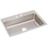 Lustertone Classic Stainless Steel 31" X 22" X 7-5/8" 2-Hole Single Bowl Drop-In Sink, LR31222