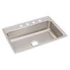 Lustertone Classic Stainless Steel 31" X 22" X 7-5/8" 4-Hole Single Bowl Drop-In Sink, LR31224