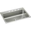 Lustertone Classic Stainless Steel 31" X 22" X 7-5/8" 4-Hole Single Bowl Drop-In Sink With Perfect Drain(R), LR3122PD4