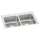 Lustertone Classic Stainless Steel 33" X 21-1/4" X 7-7/8" 1-Hole Equal Double Bowl Drop-In Sink, LR33211