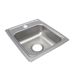 Lustertone Classic Stainless Steel 13" X 16" X 4-1/2" 1-Hole Single Bowl Drop-In Ada Sink, LRAD1316451