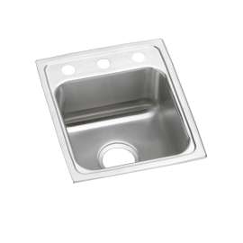Lustertone Classic Stainless Steel 13" X 16" X 5", 0-Hole Single Bowl Drop-In Ada Sink, LRAD1316500
