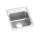 Lustertone Classic Stainless Steel 13" X 16" X 5" 1-Hole Single Bowl Drop-In Ada Sink, LRAD1316501