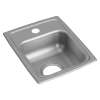 Lustertone Classic Stainless Steel 13" X 16" X 6" 1-Hole Single Bowl Drop-In Ada Sink, LRAD1316601