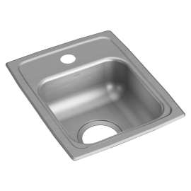 Lustertone Classic Stainless Steel 13" X 16" X 6-1/2" 3-Hole Single Bowl Drop-In Ada Sink, LRAD1316653
