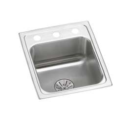 Lustertone Classic Stainless Steel 13" X 16" X 6-1/2" Mr2-Hole Single Bowl Drop-In Ada Sink With Perfect Drain(R), LRAD131665PDMR2