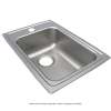 Lustertone Classic Stainless Steel 15" X 22" X 6-1/2" 2-Hole Single Bowl Drop-In Ada Sink, LRAD1522652