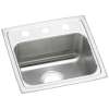 Lustertone Classic Stainless Steel 17" X 16" X 5" 2-Hole Single Bowl Drop-In Ada Sink, LRAD1716502
