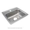 Lustertone Classic Stainless Steel 17" X 16" X 6", 0-Hole Single Bowl Drop-In Ada Sink, LRAD1716600
