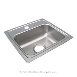 Lustertone Classic Stainless Steel 17" X 16" X 6-1/2", 0-Hole Single Bowl Drop-In Ada Sink, LRAD1716650