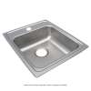 Lustertone Classic Stainless Steel 17" X 20" X 5-1/2" 2-Hole Single Bowl Drop-In Ada Sink, LRAD1720552