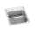 Lustertone Classic Stainless Steel 17" X 20" X 6-1/2" 2-Hole Single Bowl Drop-In Ada Sink With Perfect Drain(R), LRAD172065PD2