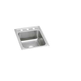 Lustertone Classic Stainless Steel 17" X 22" X 4" 2-Hole Single Bowl Drop-In Ada Sink, LRAD1722402