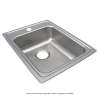 Lustertone Classic Stainless Steel 17" X 22" X 6" Mr2-Hole Single Bowl Drop-In Ada Sink, LRAD172260MR2