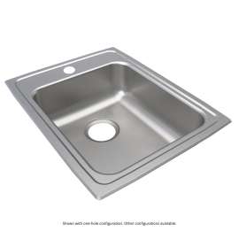 Lustertone Classic Stainless Steel 17" X 22" X 6" Os4-Hole Single Bowl Drop-In Ada Sink, LRAD172260OS4