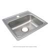 Lustertone Classic Stainless Steel 19" X 18" X 5-1/2" Os4-Hole Single Bowl Drop-In Ada Sink, LRAD191855OS4