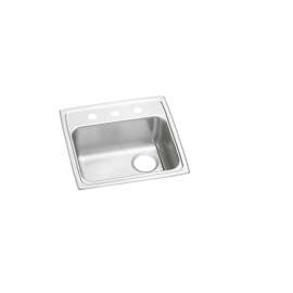 Lustertone Classic Stainless Steel 19" X 18" X 5-1/2" 1-Hole Single Bowl Drop-In Ada Sink With Right Drain, LRAD191855R1