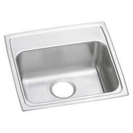 Lustertone Classic Stainless Steel 19" X 18" X 6-1/2", 0-Hole Single Bowl Drop-In Ada Sink, LRAD1918650