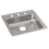 Lustertone Classic Stainless Steel 19-1/2" X 19" X 5" 3-Hole Single Bowl Drop-In Ada Sink, LRAD1919503