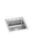 Lustertone Classic Stainless Steel 19-1/2" X 22" X 5" 3-Hole Single Bowl Drop-In Ada Sink, LRAD2022503