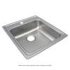 Lustertone Classic Stainless Steel 19-1/2" X 22" X 6", 0-Hole Single Bowl Drop-In Ada Sink, LRAD2022600