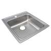 Lustertone Classic Stainless Steel 19-1/2" X 22" X 6-1/2" 1-Hole Single Bowl Drop-In Ada Sink, LRAD2022651