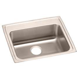 Lustertone Classic Stainless Steel 22" X 19-1/2" X 5-1/2", Single Bowl Drop-In Ada Sink, LRAD2219550