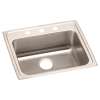 Lustertone Classic Stainless Steel 22" X 19-1/2" X 6" 3-Hole Single Bowl Drop-In Ada Sink, LRAD2219603
