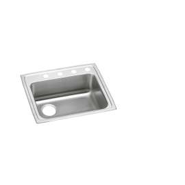 Lustertone Classic Stainless Steel 22" X 19-1/2" X 6" 1-Hole Single Bowl Drop-In Ada Sink W/Left Drain, LRAD221960L1