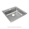 Lustertone Classic Stainless Steel 22" X 22" X 6-1/2" 1-Hole Single Bowl Drop-In Ada Sink, LRAD2222651