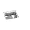 Lustertone Classic Stainless Steel 25" X 21-1/4" X 5-1/2" 3-Hole Single Bowl Drop-In Ada Sink W/Right Drain, LRAD252155R3
