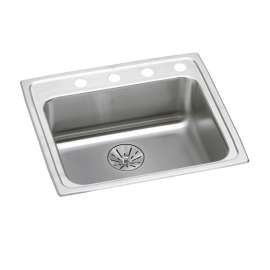 Lustertone Classic Stainless Steel 25" X 21-1/4" X 6-1/2" 1-Hole Single Bowl Drop-In Ada Sink W/Perfect Drain(R), LRAD252165PD1