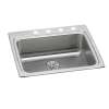 Lustertone Classic Stainless Steel 25" X 22" X 6-1/2", Single Bowl Drop-In Ada Sink With Perfect Drain(R), LRAD252265PD0