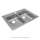Lustertone Classic Stainless Steel 29" X 22" X 5-1/2" 3-Hole Equal Double Bowl Drop-In Ada Sink, LRAD2922553