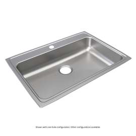 Lustertone Classic Stainless Steel 31" X 22" X 5-1/2" 3-Hole Single Bowl Drop-In Ada Sink, LRAD3122553