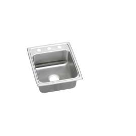 Lustertone Classic Stainless Steel 17" X 20" X 6" 2-Hole Single Bowl Drop-In Ada Sink With Quick-Clip, LRADQ1720602
