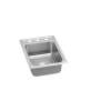 Lustertone Classic Stainless Steel 17" X 22" X 6" 3-Hole Single Bowl Drop-In Ada Sink With Quick-Clip, LRADQ1722603
