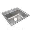 Lustertone Classic Stainless Steel 19" X 18" X 6" 2-Hole Single Bowl Drop-In Ada Sink With Quick-Clip, LRADQ1918602