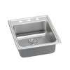 Lustertone Classic Stainless Steel 19-1/2" X 22" X 6-1/2" 1-Hole Single Bowl Drop-In Ada Sink With Perfect Drain(R) And Quick-Clip, LRADQ202265PD1