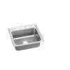 Lustertone Classic Stainless Steel 22" X 19-1/2" X 5" 2-Hole Single Bowl Drop-In Ada Sink W/Quick-Clip, LRADQ2219502