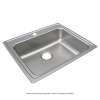 Lustertone Classic Stainless Steel 25" X 21-1/4" X 6-1/2" 3-Hole Single Bowl Drop-In Ada Sink W/Quick-Clip, LRADQ2521653