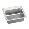 Lustertone Classic Stainless Steel 25" X 21-1/4" X 6-1/2" 1-Hole Sgl Bowl Drop-In Ada Sink W/Perfect Drain(R)&Quick-Clip, LRADQ252165PD1